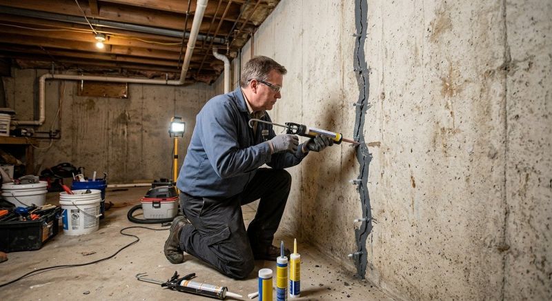Basement Crack Repair in Chelsea, MI