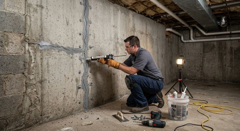 Basement Crack Repair in Chelsea, MI