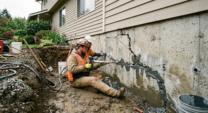 Basement Foundation Repair in Brooklyn, MI