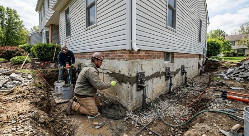 Basement Foundation Repair in Brooklyn, MI