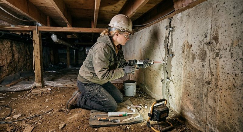 Basement Foundation Repair in Tecumseh, MI