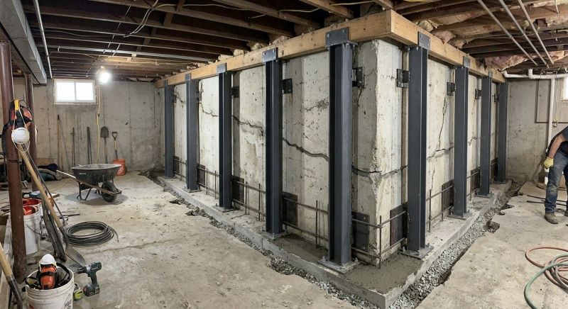 Basement Stabilization in Chelsea, MI