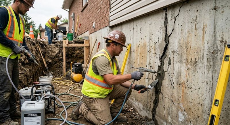 Cracked Foundation Repair in Jackson County, MI