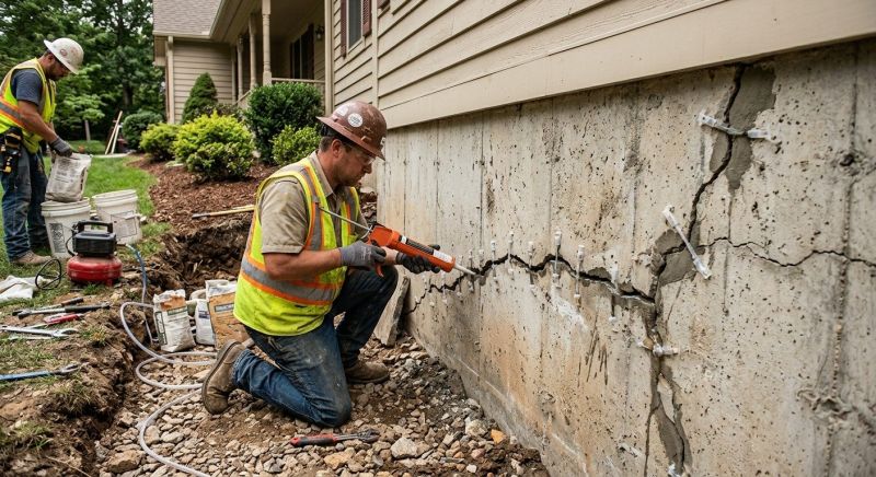 Cracked Foundation Repair in Milan, MI
