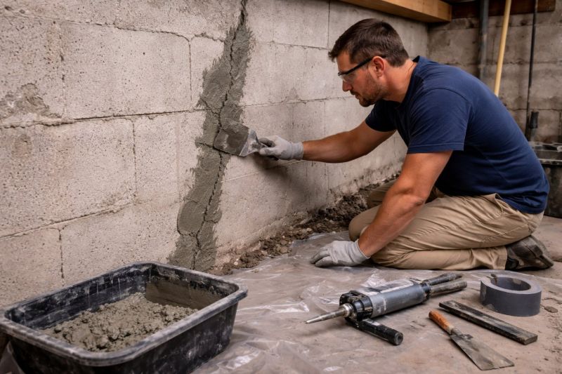 Foundation Crack Repair in Clinton, MI