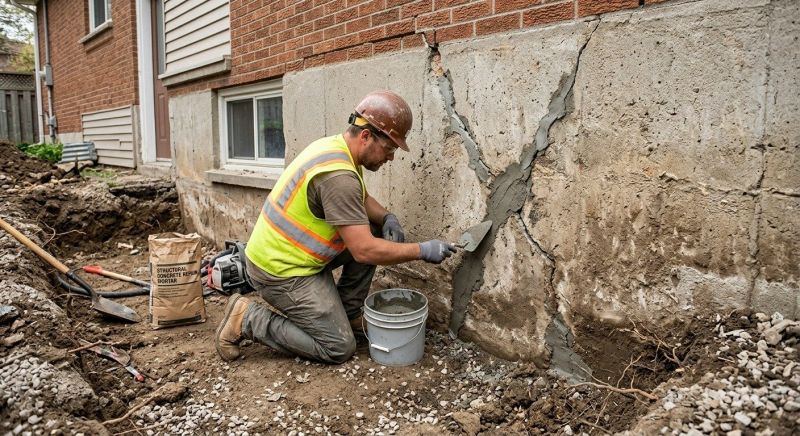 Foundation Crack Repair in Milan, MI