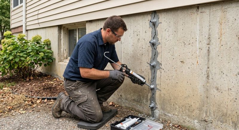Foundation Crack Sealing in Chelsea, MI