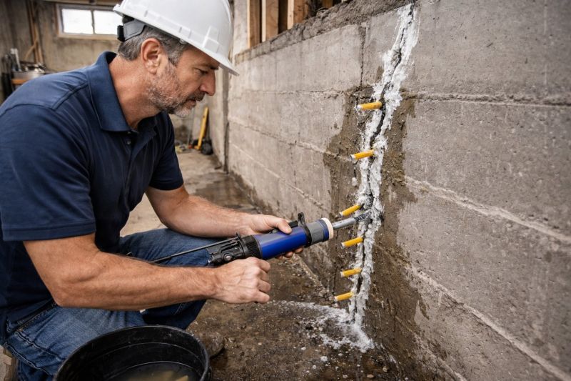Foundation Crack Sealing in Chelsea, MI