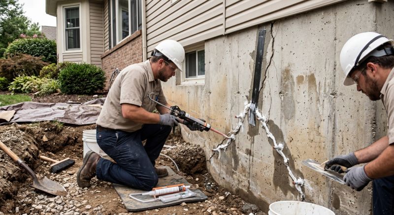 Foundation Cracks Repair in Chelsea, MI