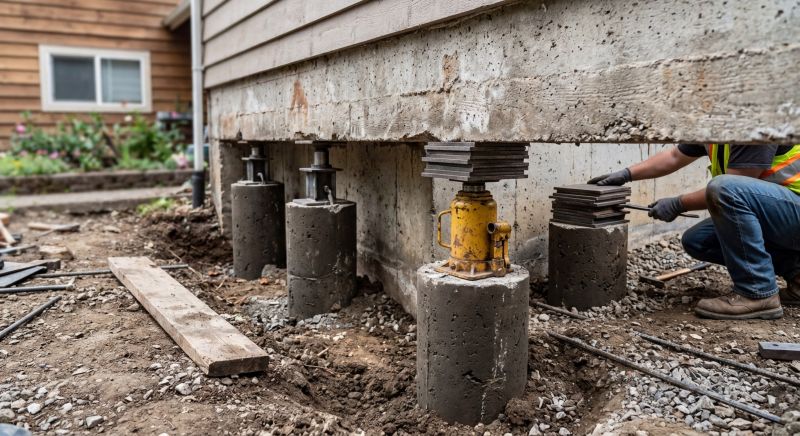 Foundation Pier Leveling in Chelsea, MI