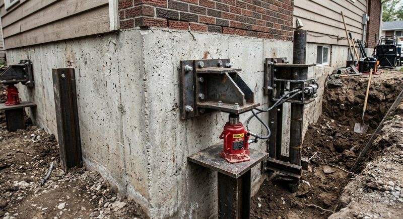 Foundation Pier Leveling in Chelsea, MI