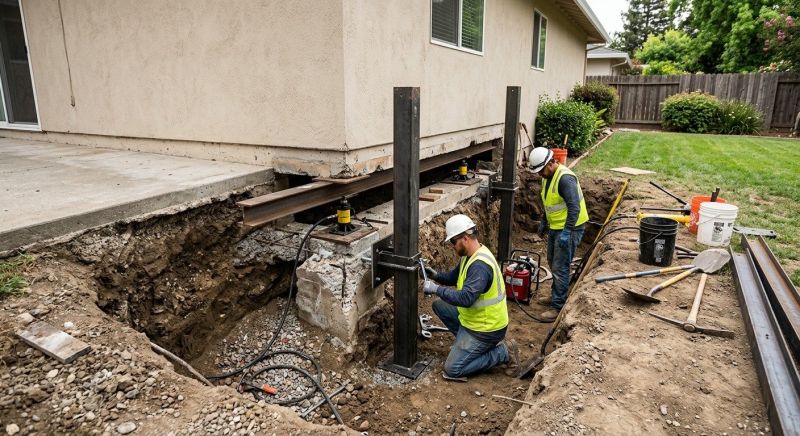 Foundation Pier Repair in Chelsea, MI