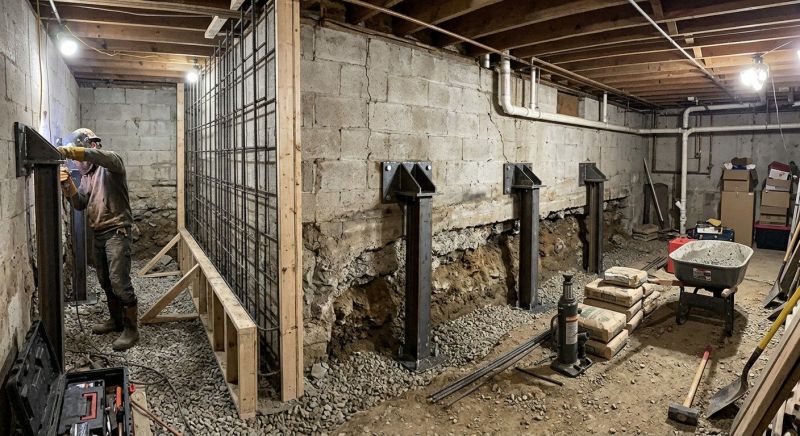 Foundation Stabilizing in South Lyon, MI