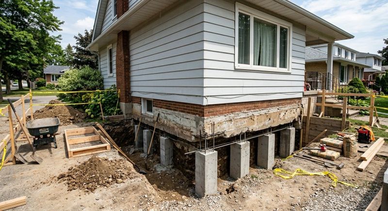 Foundation Underpinning in Chelsea, MI