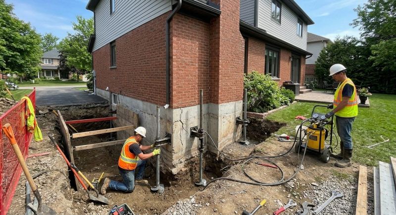 Foundation Underpinning in Chelsea, MI