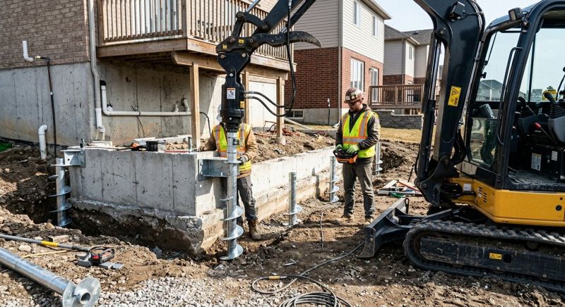 Helical Pile Installation in Chelsea, MI
