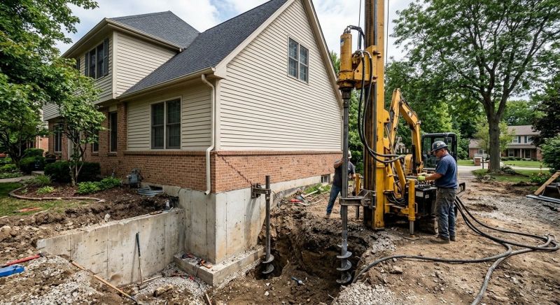 Helical Pile Installation in Chelsea, MI