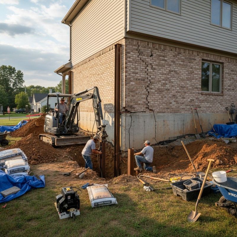 Home Foundation Repair in Milan, MI