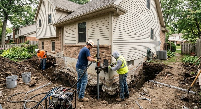 House Foundation Repair in Brooklyn, MI