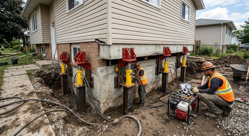 Sinking Foundation Lifting in Chelsea, MI