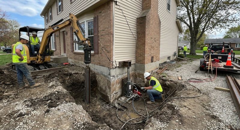 Sinking Foundation Repair in Brighton, MI