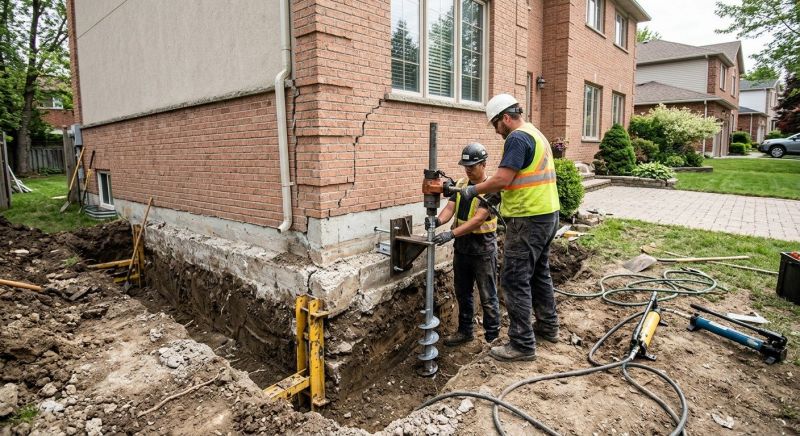 Sinking Foundation Repair in Tecumseh, MI