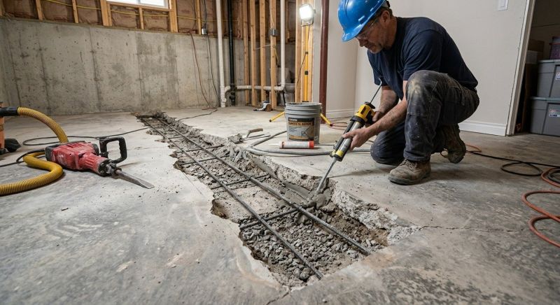 Slab Foundation Repair in Chelsea, MI