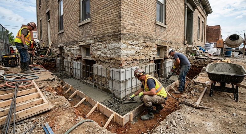 Structural Underpinning in Chelsea, MI